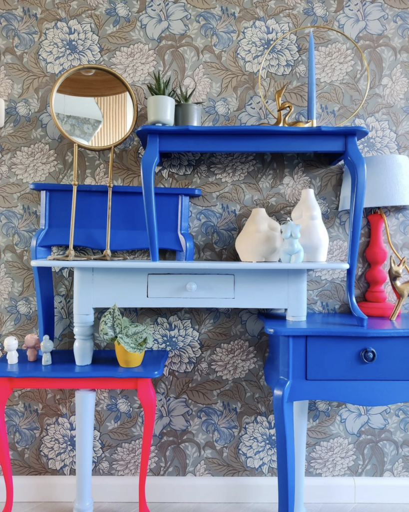 DIY muur van tafeltjes